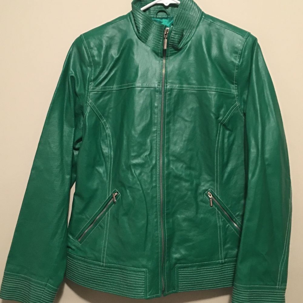 Green “Bradley Bayou” Leather Jacket